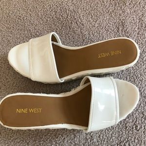 Nine West White Sandals